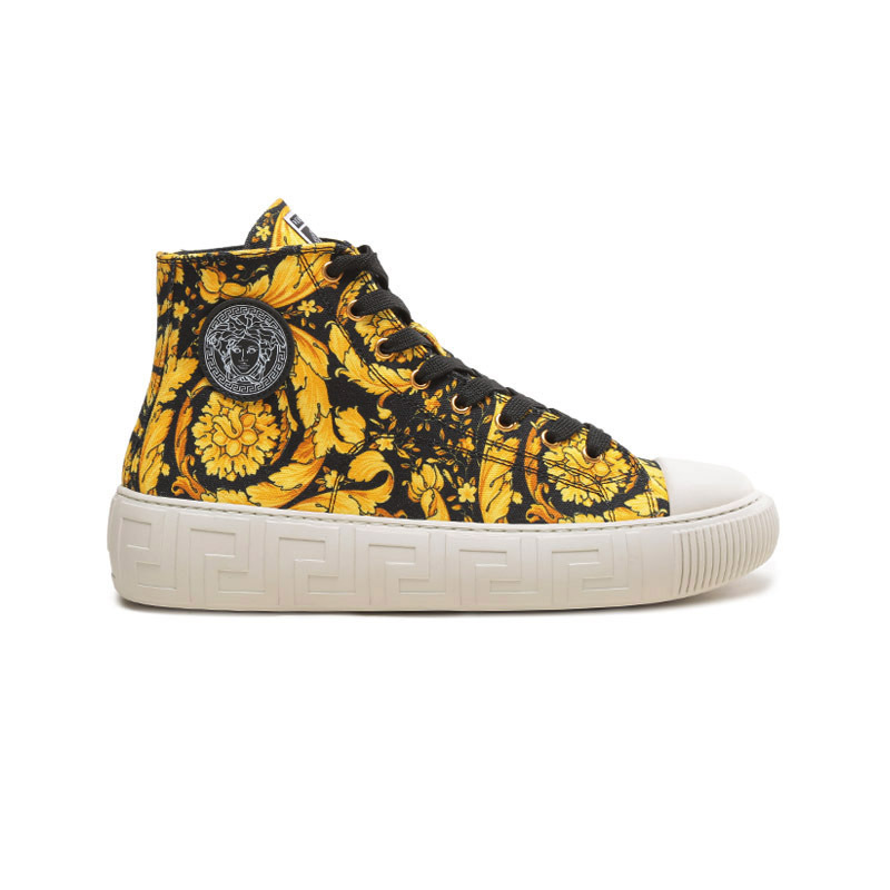 范思哲versace男士织物美杜莎高帮系带休闲运动鞋板鞋dsu8403dte4g