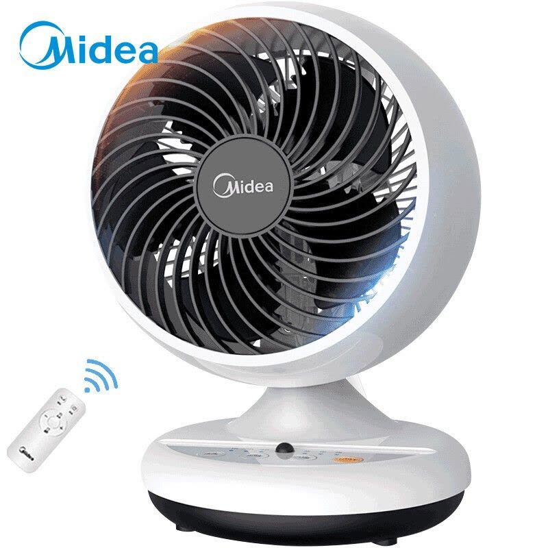 美的(Midea)电风扇 GAC18ER 五叶家用通风空气循环扇智能遥控风扇办公室低噪小台式电风扇宿舍学生 白色图片