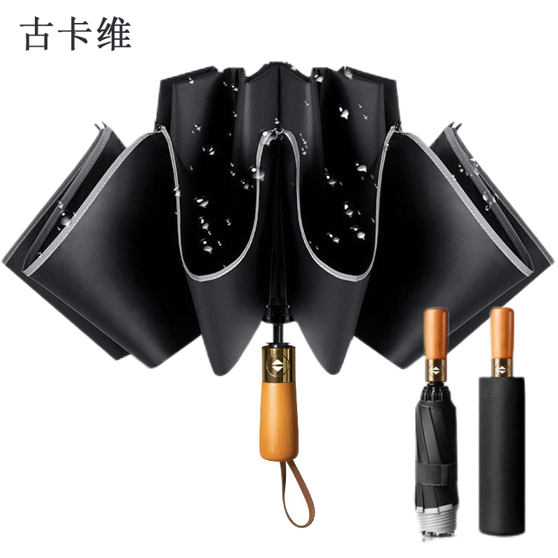 古卡维黑+粉防晒晴雨伞套装MX005高清大图