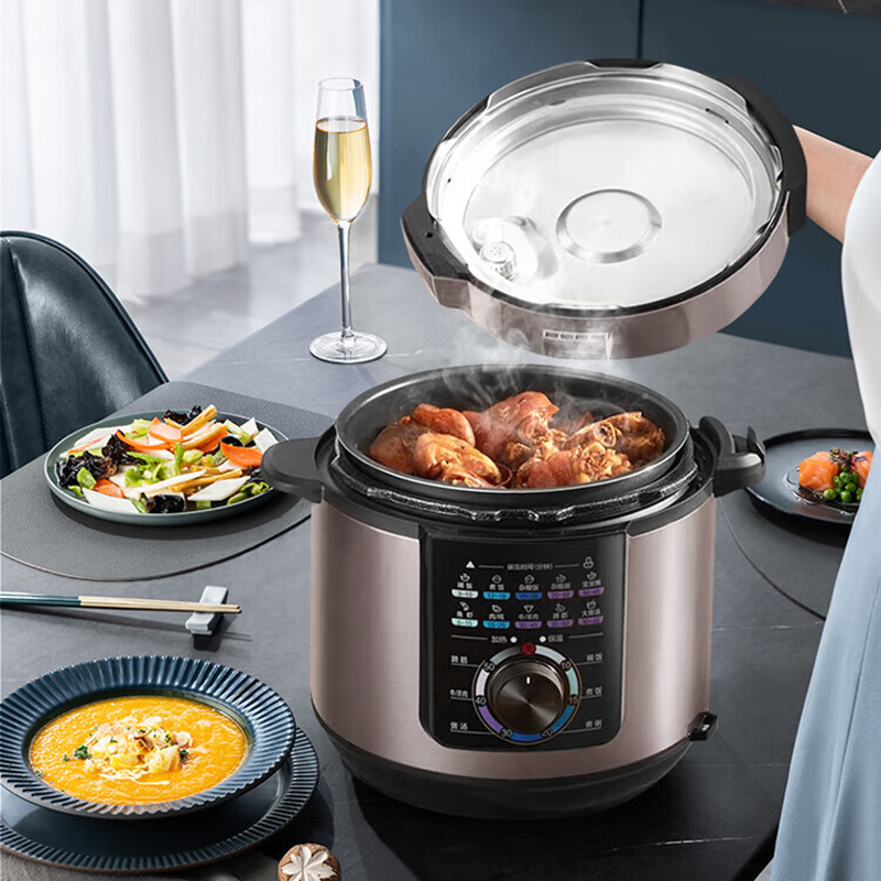 美的电压力锅5L双胆多功能煮饭煲汤MY-YL50X3-102R高清大图