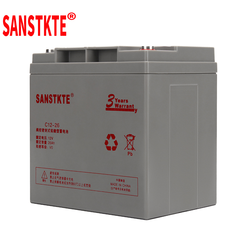 SANSTKTE铅酸蓄电池UPS电源12V26AH通信EPS监控网络门禁安防消防系统C12-26高清大图