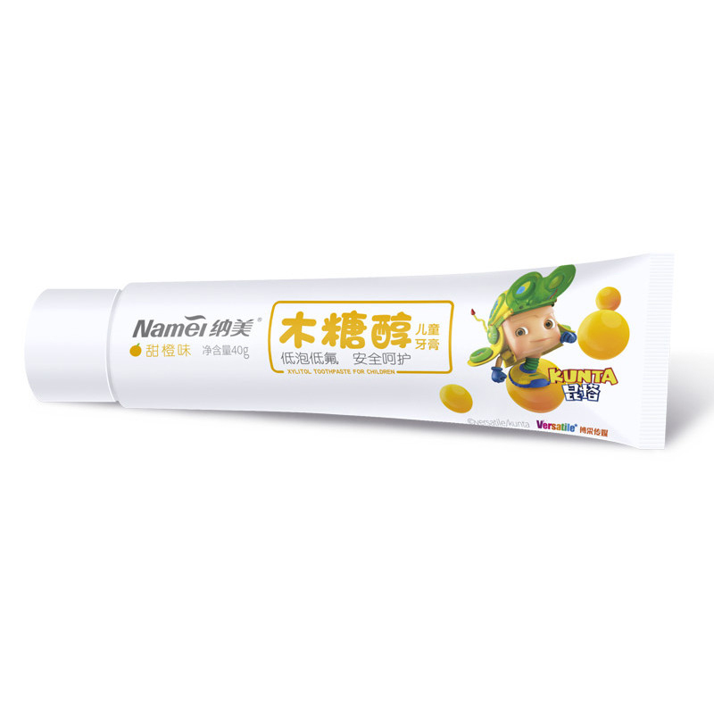 Namei 纳美 木糖醇儿童牙膏 甜橙味40g*3支装