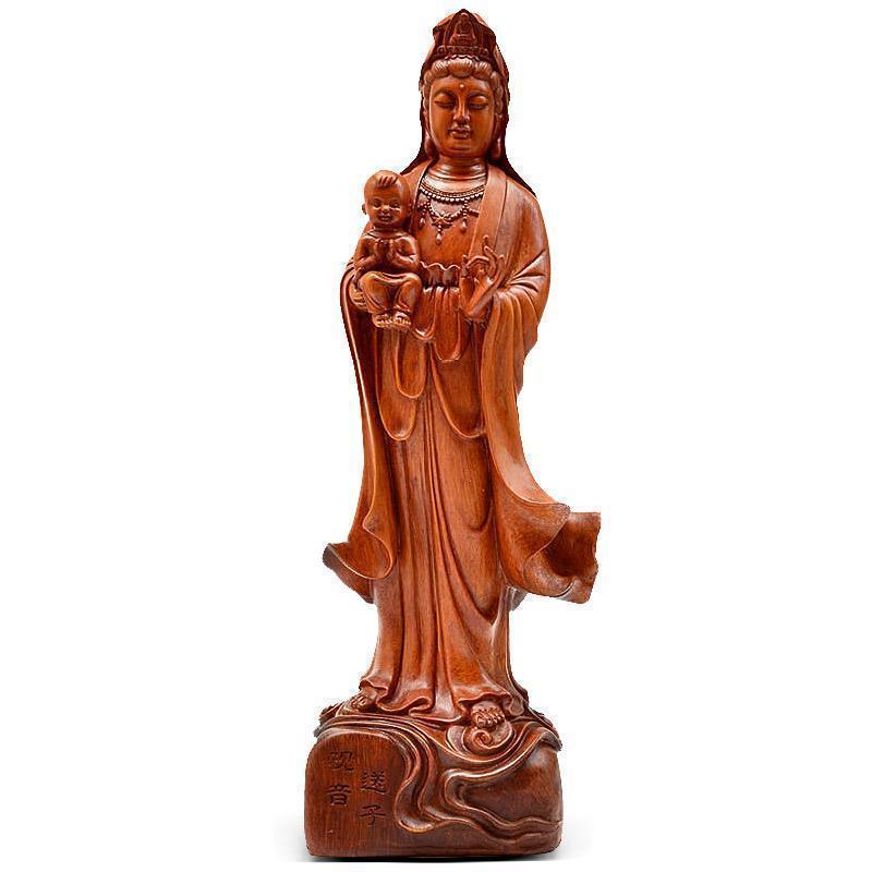 送子观音佛像摆件求子观音观世音菩萨摆件佛堂供奉家居饰品_574_999