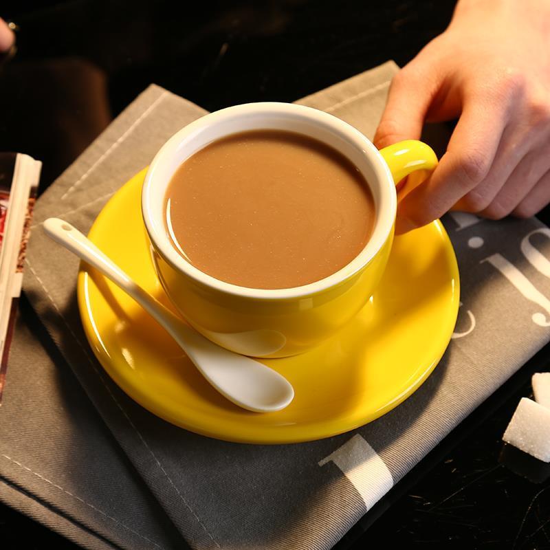 卡布奇诺拉花拿铁咖啡杯欧式套装意式陶瓷加厚单品咖啡杯碟250ml250ml