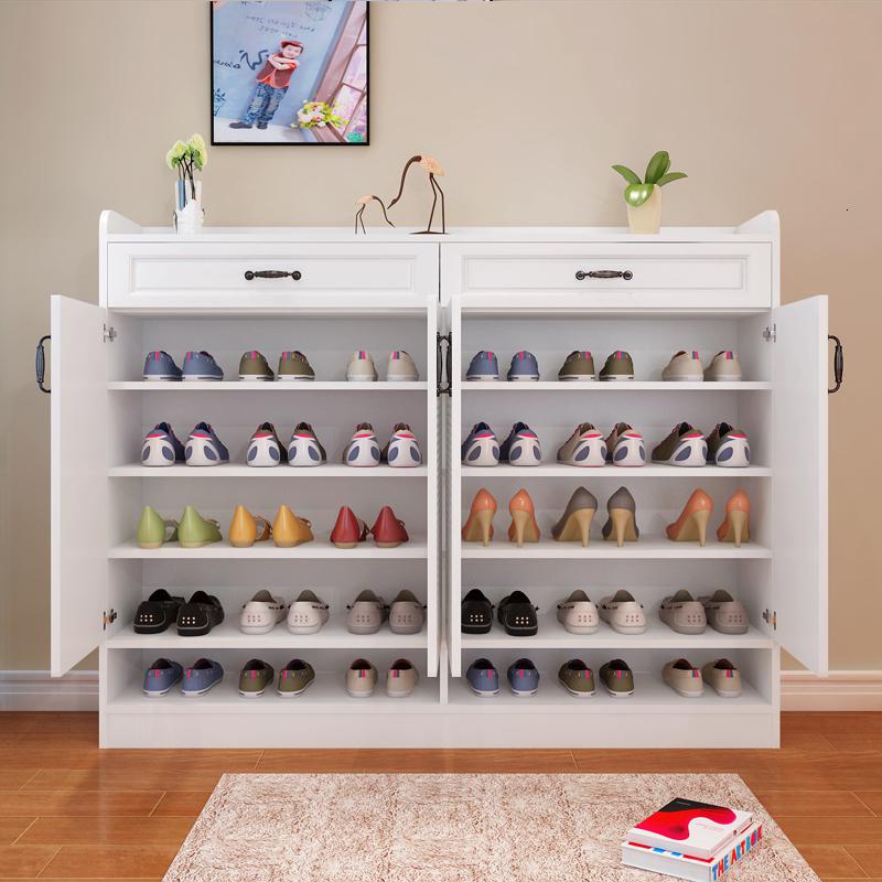 森美人柜子储物柜 鞋柜简约现代玄关客厅家用高120大容量阳台高清大图