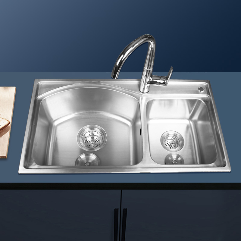 法恩莎官方旗舰水槽双槽洗菜盆304不锈钢厨房洗碗池洗碗槽fe32029