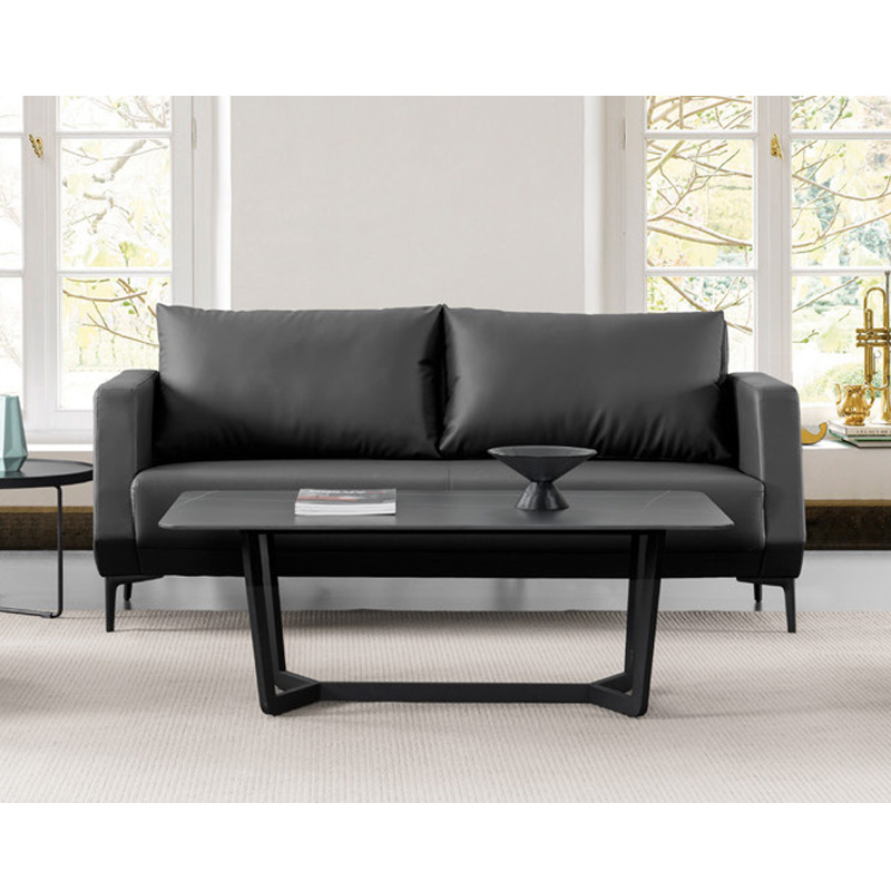 匡大 办公沙发 皮艺沙发 办公室接待沙发 牛皮 三人位 KDT681高清大图