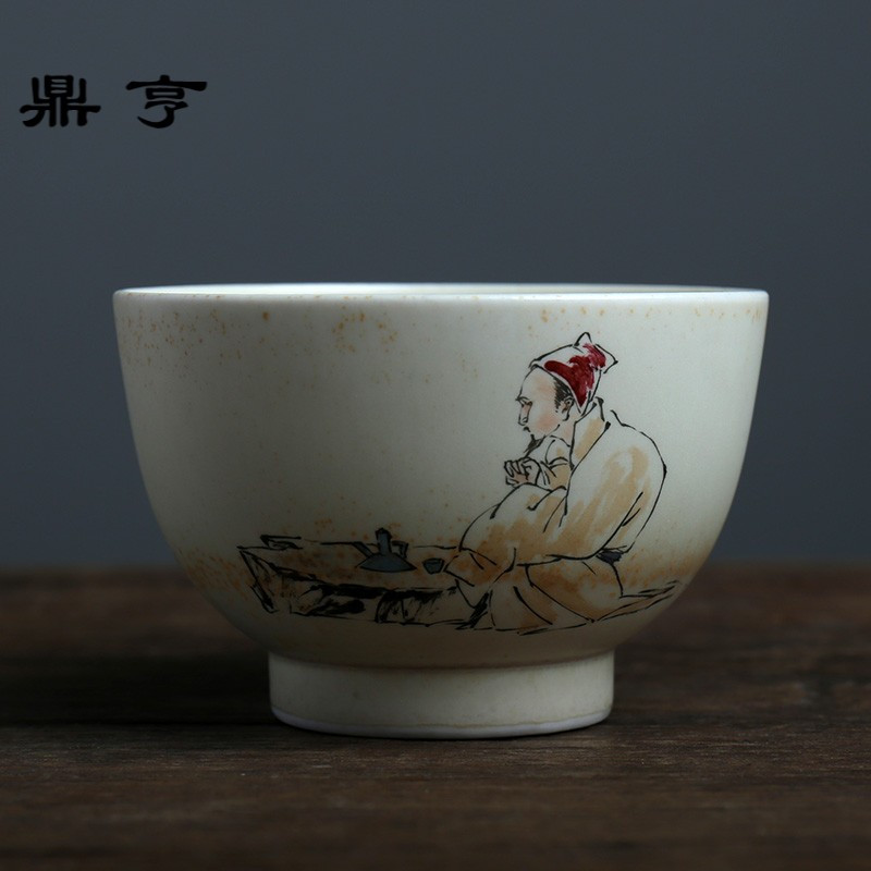 鼎亨超大号手绘茶杯 功夫品茗杯个人杯景德镇茶具 特大主人杯