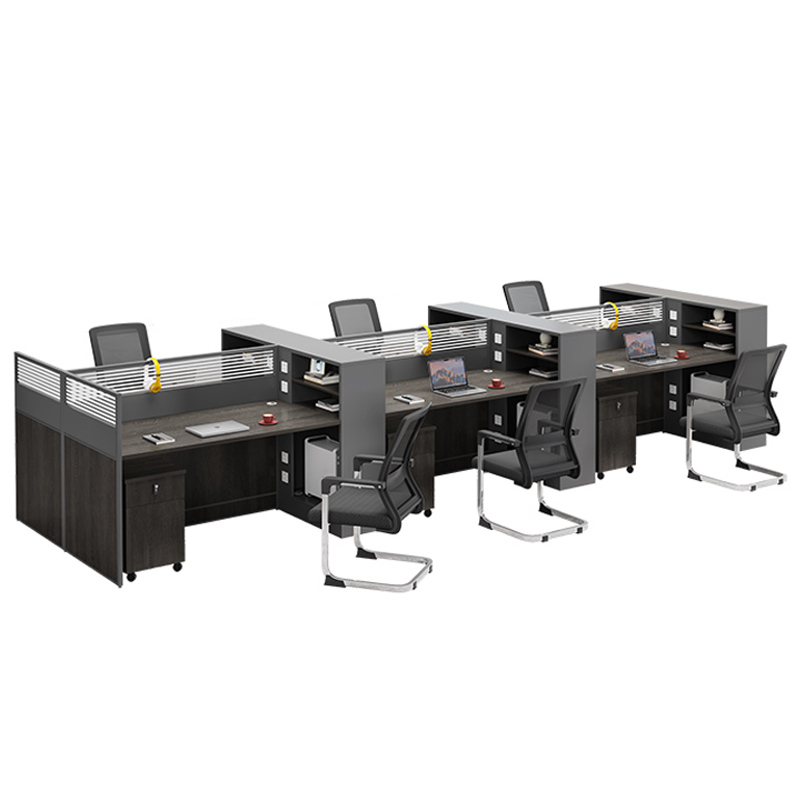 芙瑞塔隔断工位 六人位+椅柜套高清大图