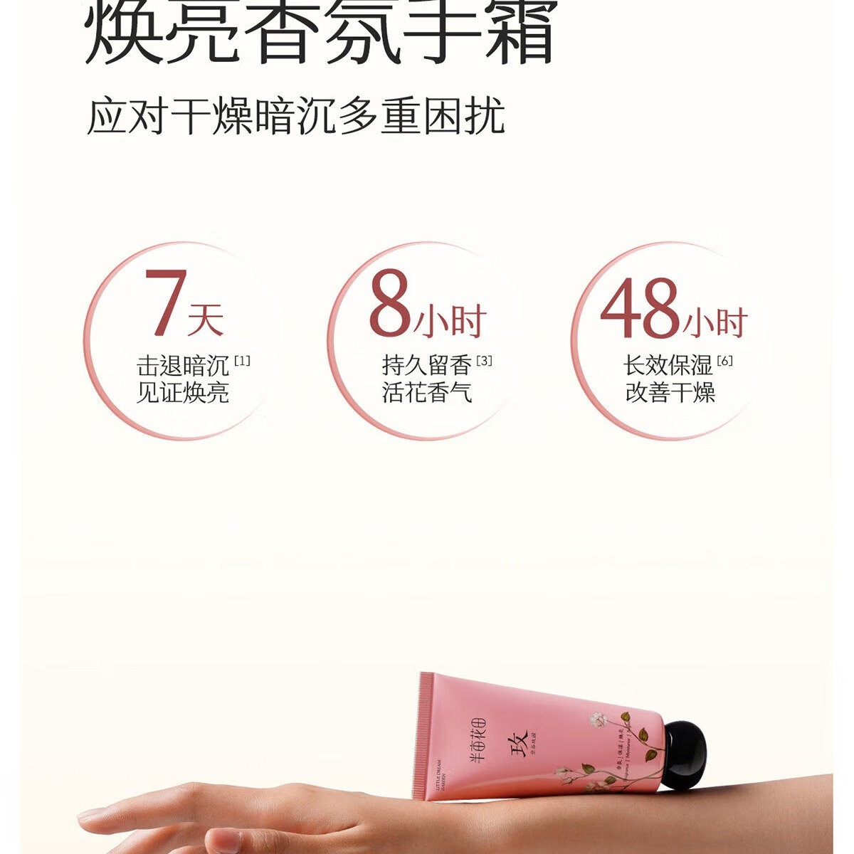 半亩花田热巴同款精油香氛护手霜滋润保湿补水桂花香旅行装生日礼物女60g高清大图