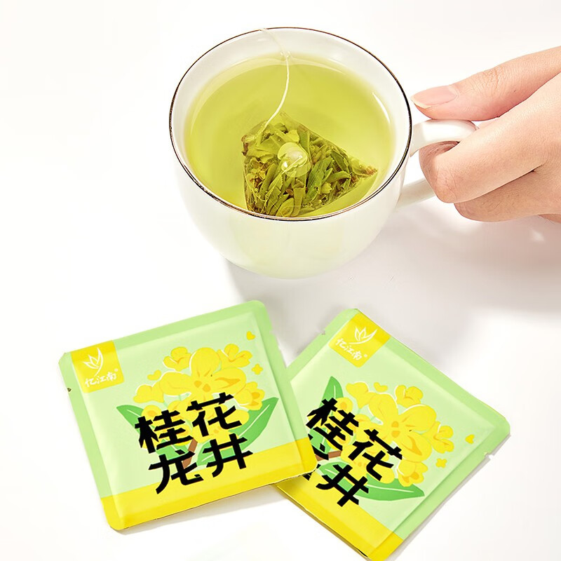 忆江南 桂花龙井袋装泡茶包桂花茶花茶叶花草茶明前龙井 桂花龙井30g高清大图