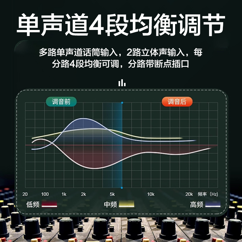惠度(HuiDu)HD-26E专业26路模拟调音台双编组输出调音台带录音蓝牙多功能DSP数字混响效果均衡调音器高清大图