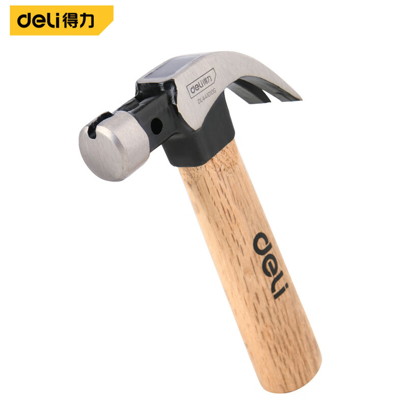 得力(deli)DL441010G木柄迷你羊角锤10oz光面3个起订