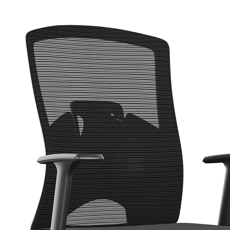 初嘉CJ-7161办公椅弓形椅电脑椅网布学习椅会客网椅 黑框高清大图