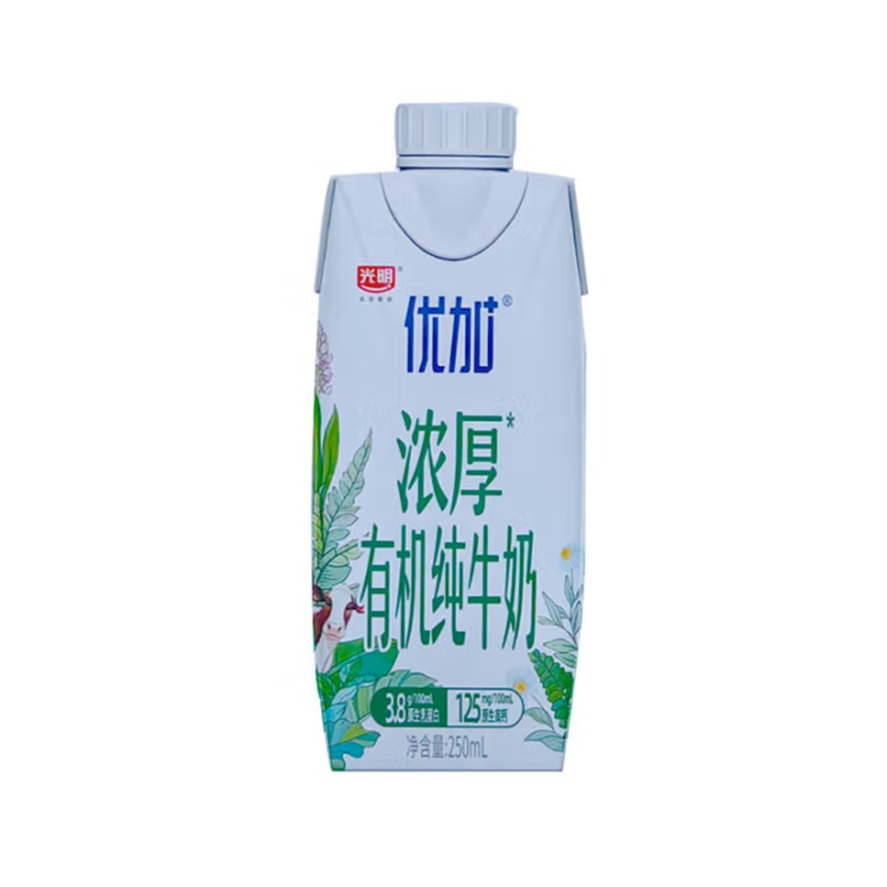 光明优加浓厚 有机纯牛奶(梦幻盖)3.8克蛋白质