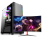 世纪之星 i7级六核E5 2620/AMD Radein 游戏独显/8G内存/256G固态硬盘 家用办公商务设计LOL 游戏电脑台式机 组装电脑 台式电脑 电脑主机+27英寸显示器