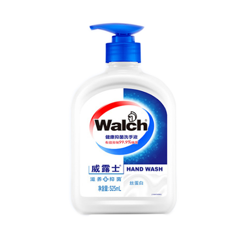 威露士(Walch) 丝蛋白洗手液 家用按压式监控抑菌洗手液525ml*4瓶