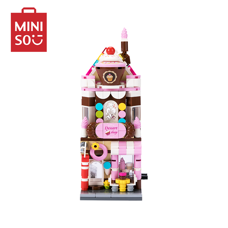 名创优品(miniso)儿童积木玩具立体拼装大颗粒益智趣味休闲孩子童心(沁心甜品屋)创意玩偶
