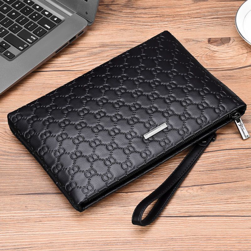 派尼美特男士手拿包真皮休闲大容量夹包钱包手抓包男信封包潮时尚手包