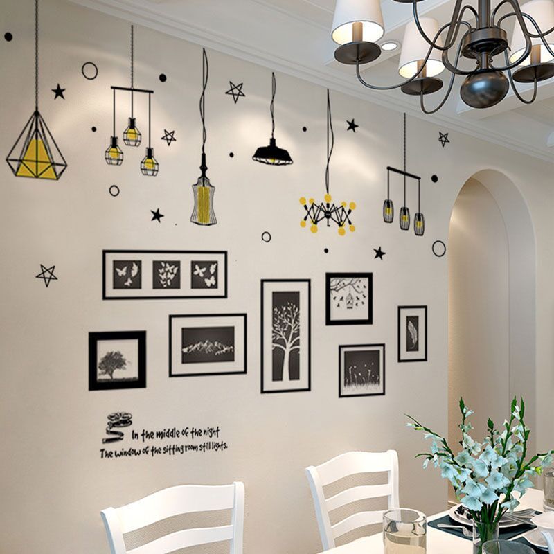 个性闪电客餐厅装饰墙贴客厅电视背景墙面贴画卧室墙壁墙纸自粘创意