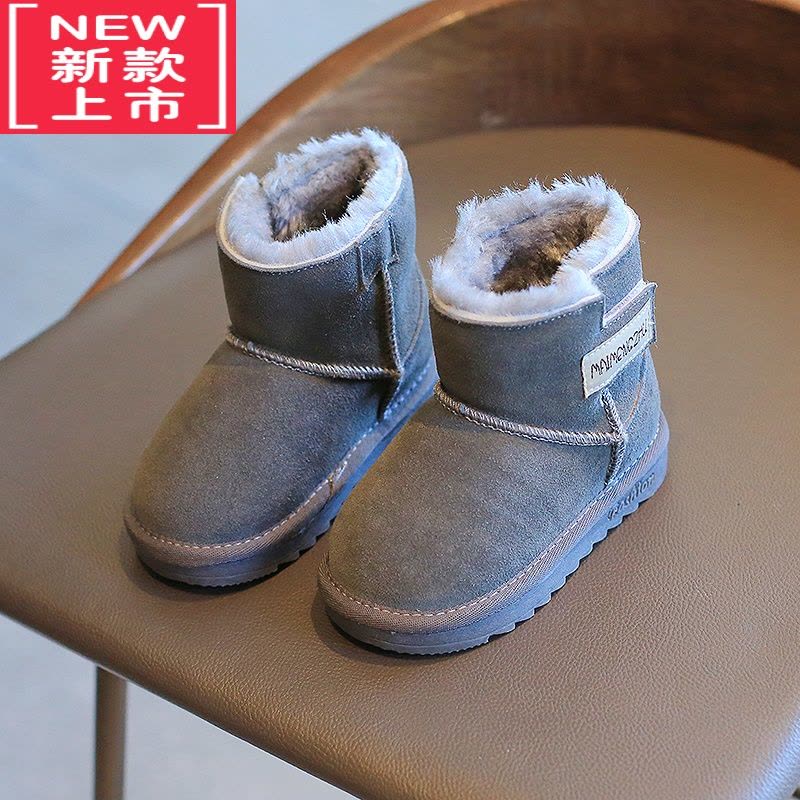 可莉允冬季宝宝雪地靴男小童棉鞋加厚保暖女幼童加绒鞋子婴儿软底学步鞋图片