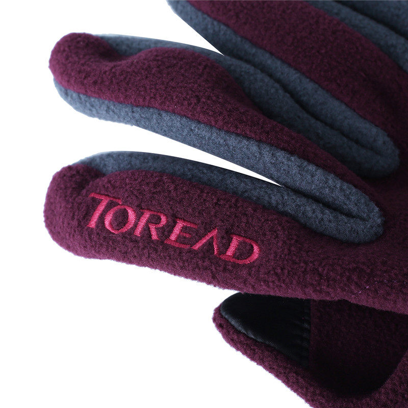 探路者 男式 抓绒手套 ZELG91505 (三色可选 黑色/碳灰、深海蓝/宝蓝、醇红/碳灰 ) (单位:双)高清大图