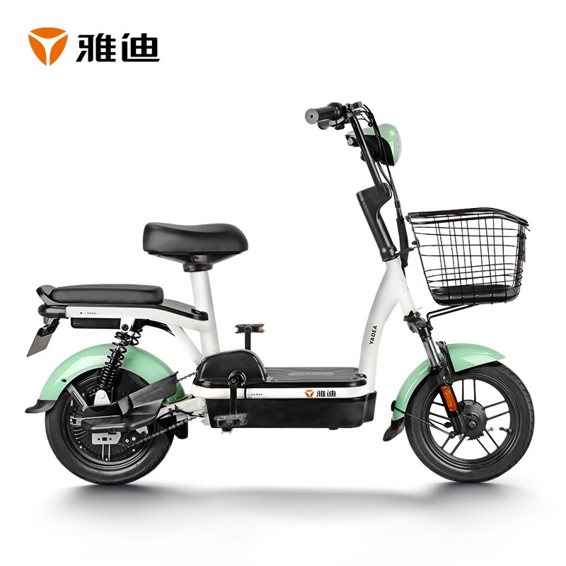 雅迪电动车小金果48v12ah高能版石墨烯电瓶车踏板代步电动自行车小