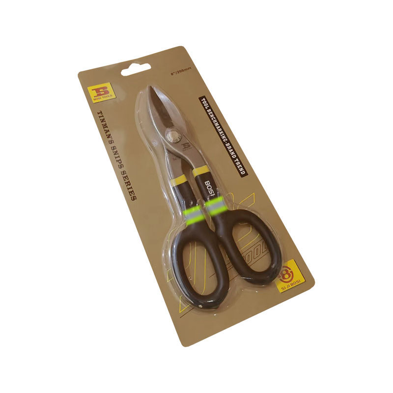 波斯(BOSI) 荧光系列美式铁皮剪 8寸/200mm 把高清大图