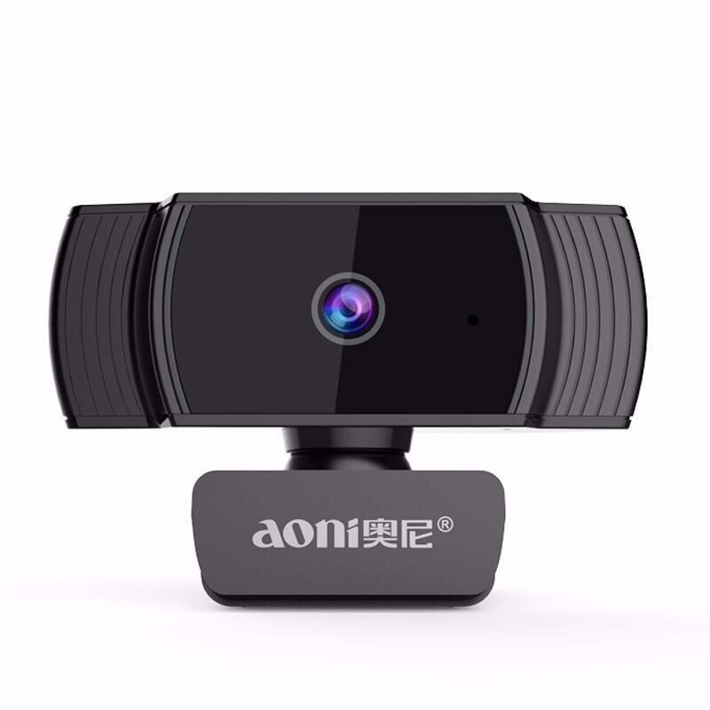 奥尼（aoni）电脑摄像头台式高清带麦克风1080P自动对焦主播直播美颜笔记本USB视频会议网课 A20【摄像头+大支架