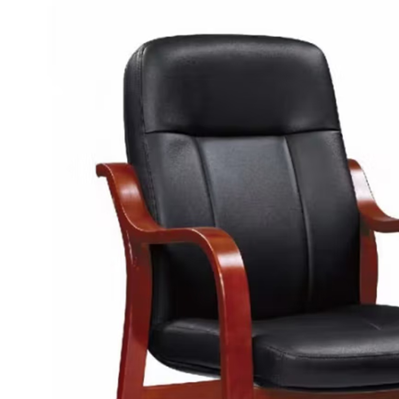 合祥源 实木会议椅真皮椅 500*490*1030mm QX-BGY45 单位:张高清大图