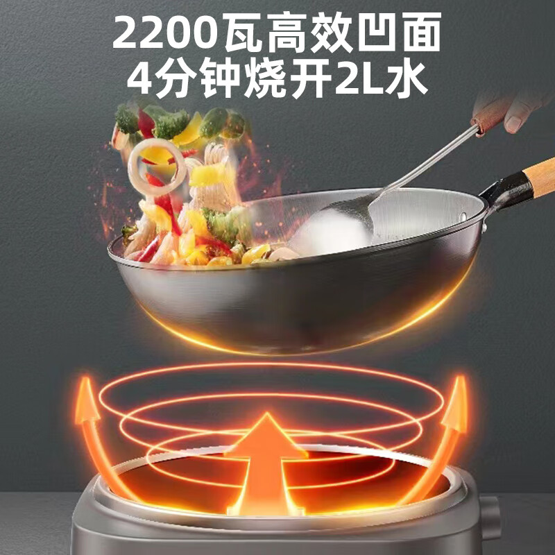 小熊(Bear)电磁炉家用大功率2200W火锅炉电磁灶智能定时电灶防水黑色微晶面板DCL-B22F5高清大图