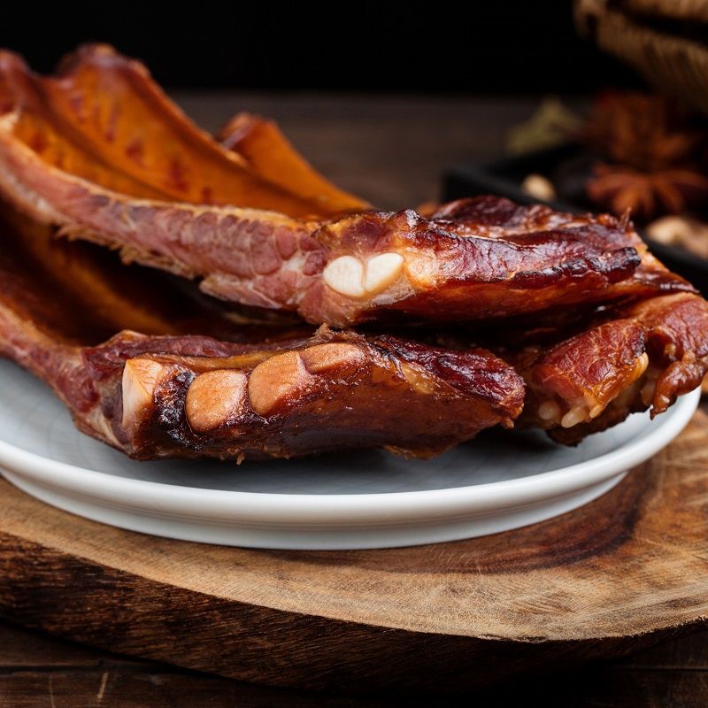 免切烟熏腊排骨2斤柴火腊排骨湖南柴火烟熏排骨腊肉