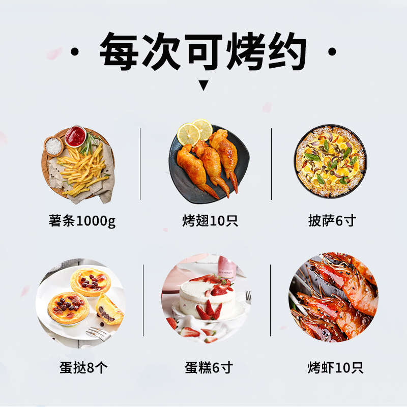 山本(SHANBEN )空气炸锅6878 家用智能电炸锅 3.5L大容量 全自动无油低脂薯条机烤箱多功能触控液晶显示屏