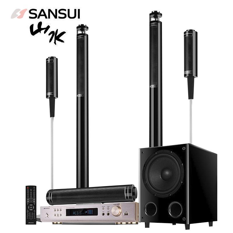 山水(sansui)音响 家庭影院5.1音响套装 家庭KTV蓝牙功放 家用环绕组合壁挂落地电视音箱
