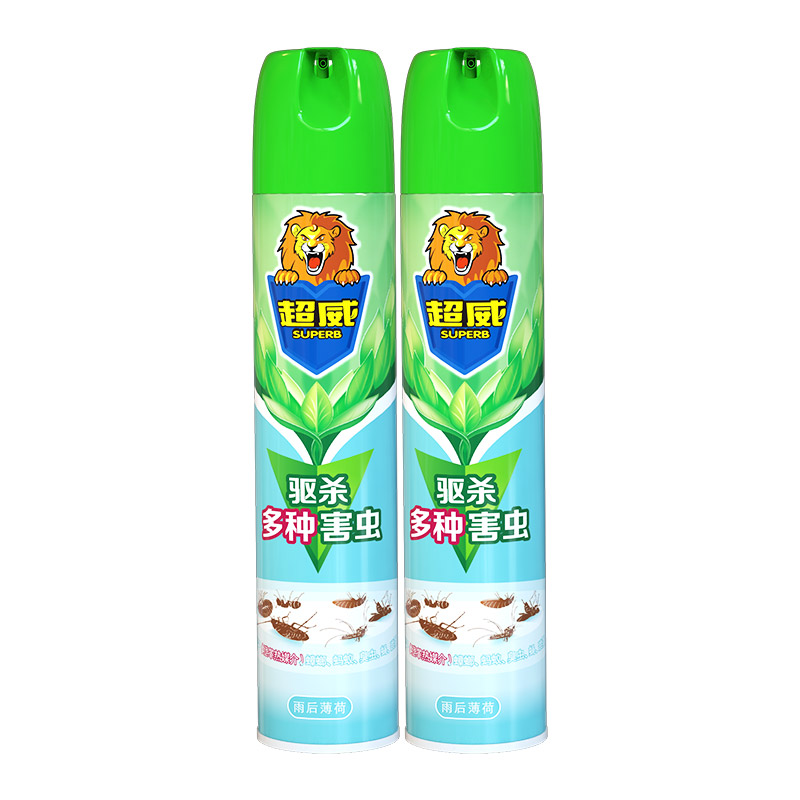 超威杀虫剂喷雾500ml*2臭虫药灭害灵薄荷香型灭蚊灭蟑螂驱除苍蝇家用宿舍灭蚊