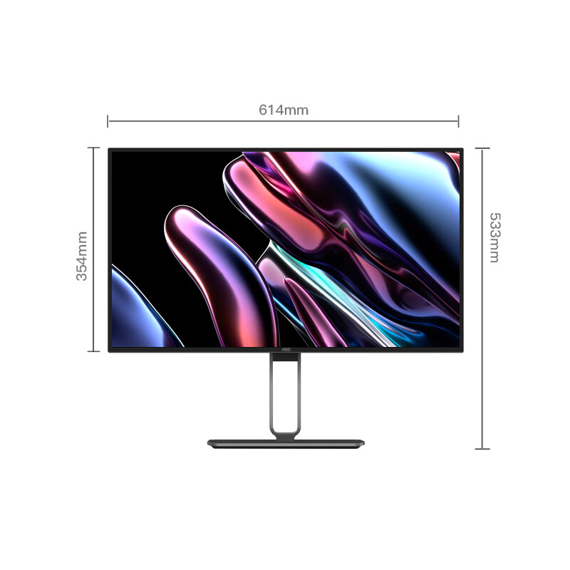 AOC27英寸 4K超清Nano IPS Black屏 TUV低蓝光微边框TypeC90W菊花链技术U27U2P高清大图