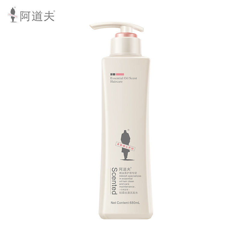 阿道夫轻柔丝滑洗发水680ml 抚顺毛躁 精油香氛洗发露