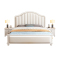 美式实木床 现代简约1.8米轻奢双人床白色主卧1.5m欧式公主床储物