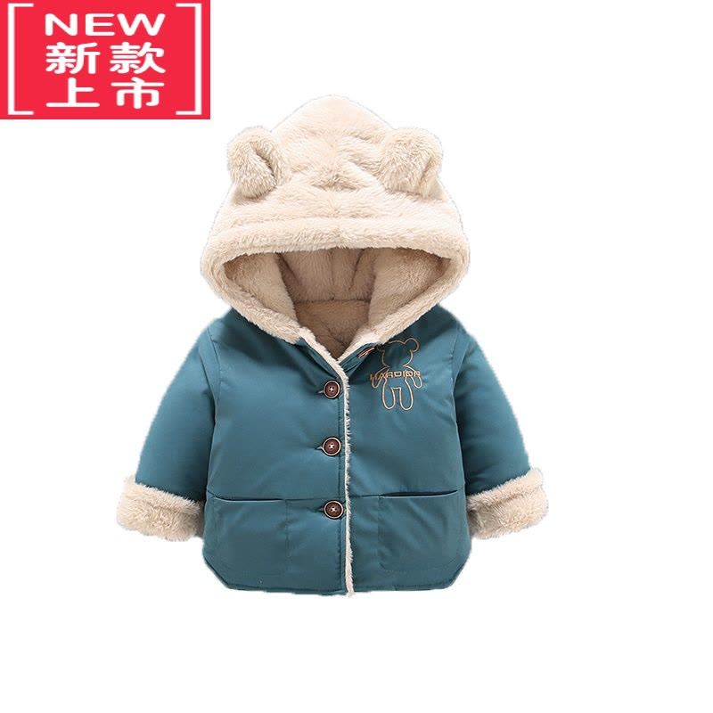 可莉允宝宝棉衣2022冬装新款婴儿棉袄外套男童加绒韩版棉布潮衣服1-3岁棉服图片