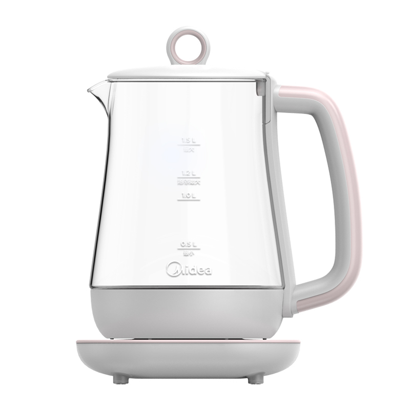 美的(Midea)电水壶养生壶煮茶壶电热水壶热水壶花茶壶1.5L烧水壶GE1531 粉色