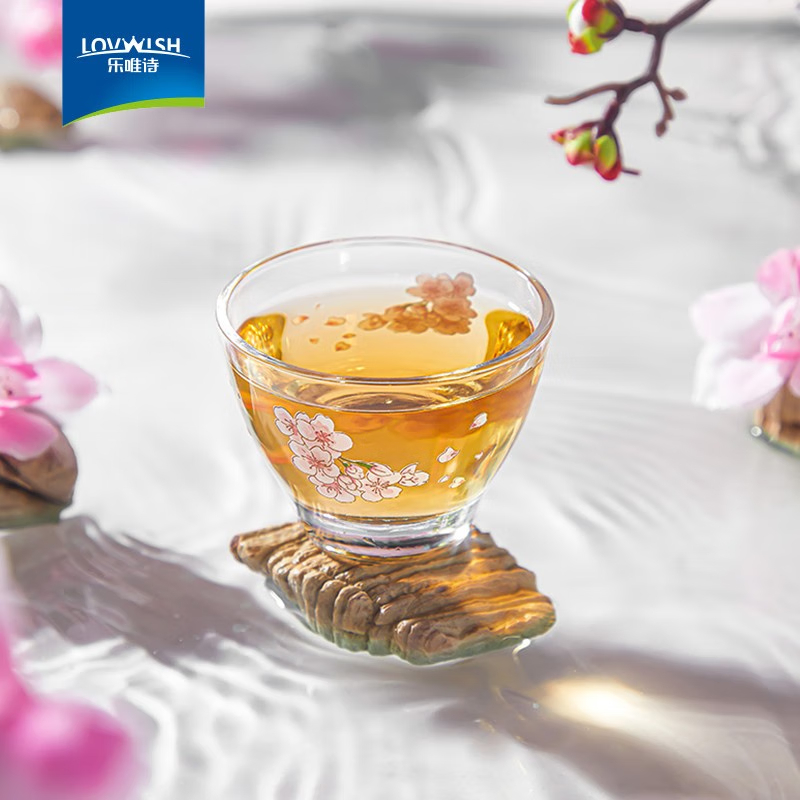 乐唯诗(NERVISHI) 樱花印花玻璃水杯酒杯白酒杯高清大图
