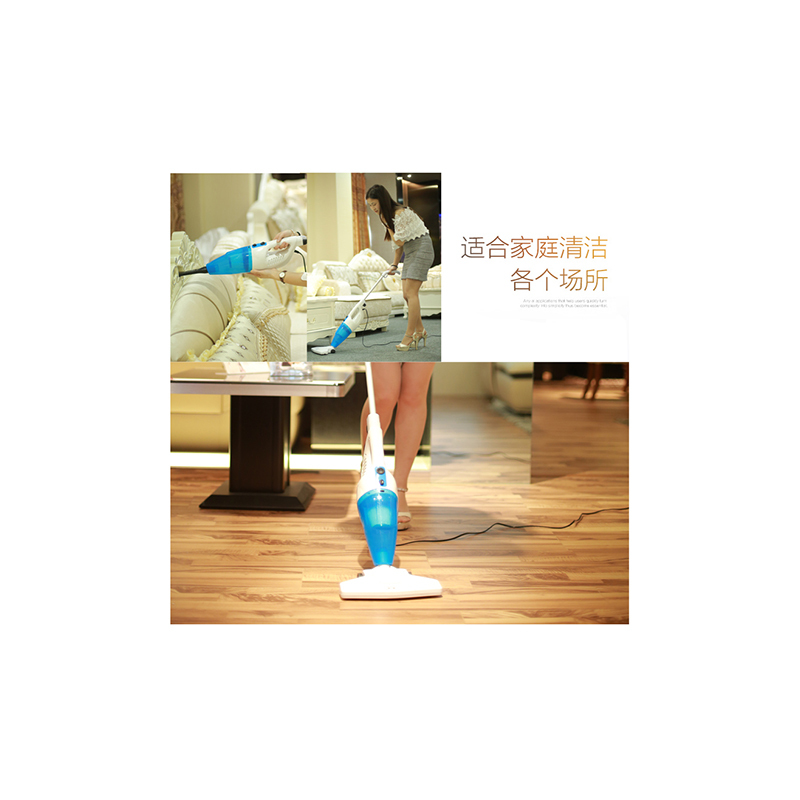 工厂直销吸尘器家用手持式除螨小型强力地毯式大功率吸狗毛|红色+9件套+滤芯+除螨刷头