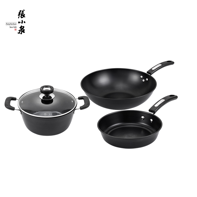 张小泉 锦厨精铁锅具三件套 C35260100