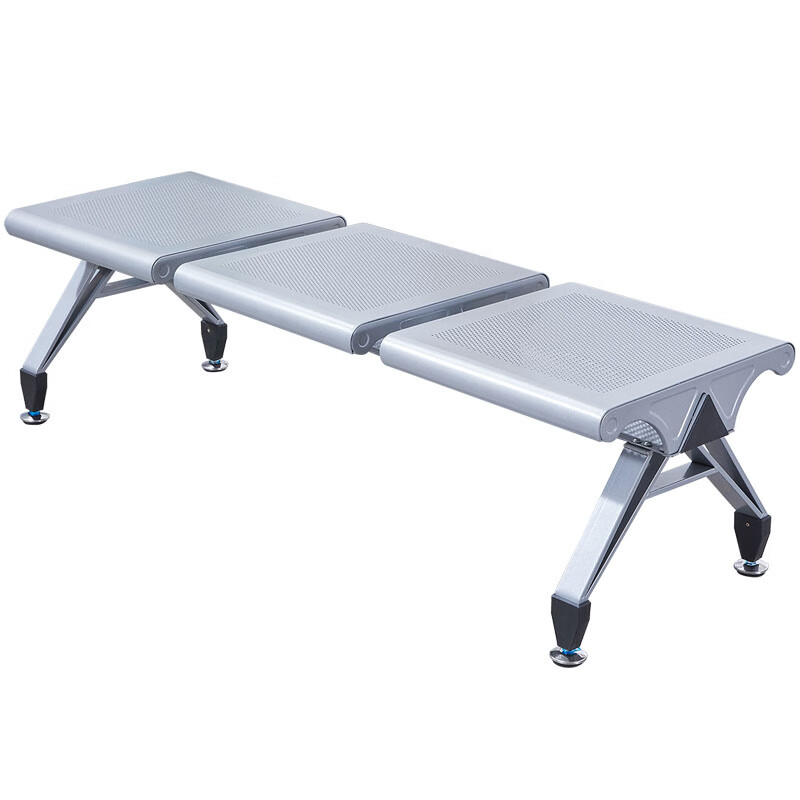 锦北 无靠背排椅候诊椅加厚机场银行车站医院等候椅大厅连椅三人位无垫