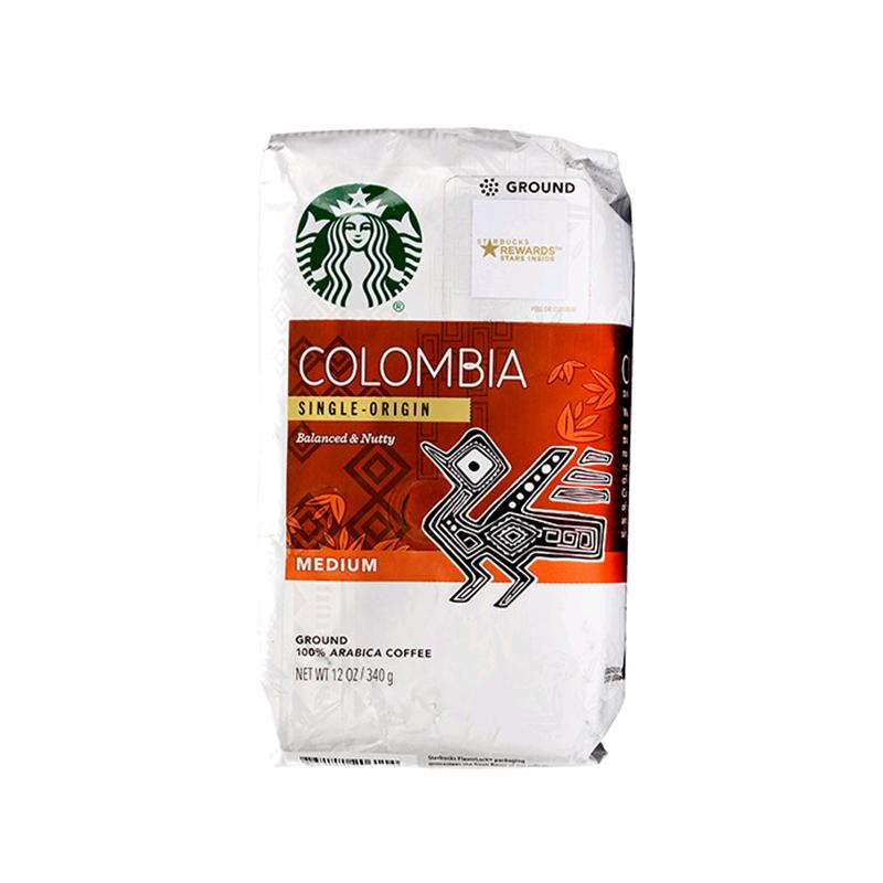 【中度烘焙】星巴克（Starbucks）哥伦比亚中度研磨咖啡粉340g/袋 进口咖啡粉 黑咖啡 美国进口