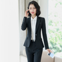 Mr female/女先生女士套装 职业装套装女装2022新款时尚商务装白领工作服气质OL长袖西服面试正装制服工装