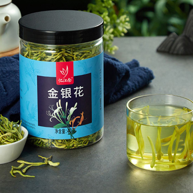 忆江南养生茶金银花罐装花茶熬夜上班罐装金银花40g