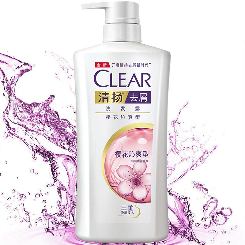 清扬(CLEAR)洗发水 樱花沁爽 樱花露香水润型 去屑洗发露720g(新老包装随机发)