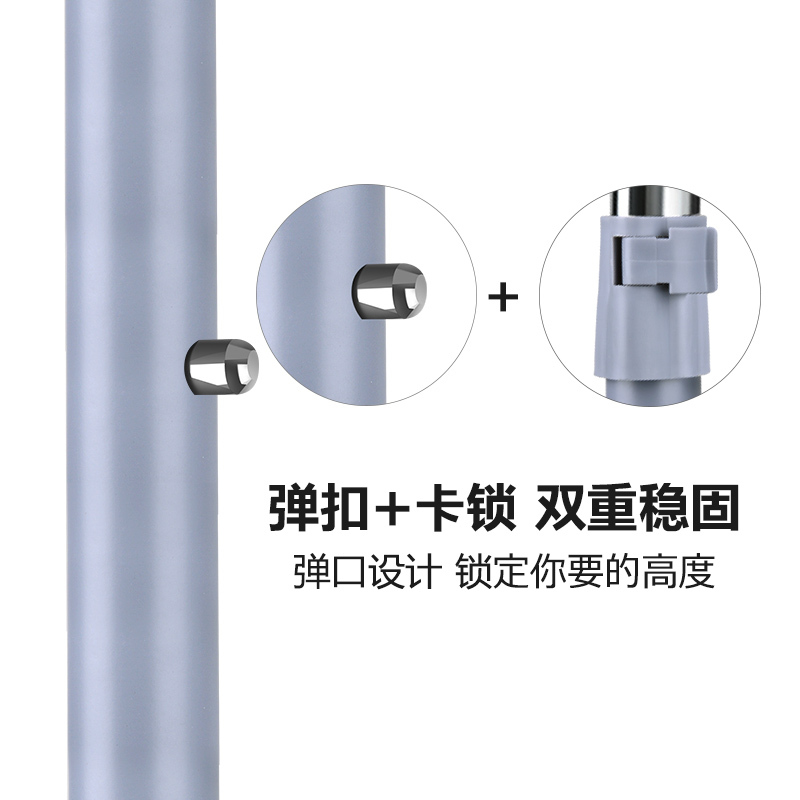 溢彩年华 不锈钢晾衣架落地晾衣杆 阳台晒衣架 自营衣帽架出口款弹扣设计双杆伸缩升降挂衣架DKC1613(A)