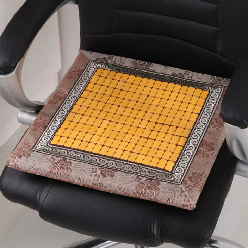 夏季办公椅防滑降暑记忆棉麻将坐垫50*50cm高清大图